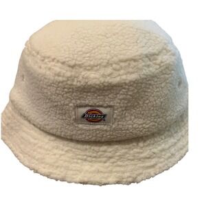 Dickies Sherpa Bucket Hat‎ Cream White Cozy Winter Warm One Size